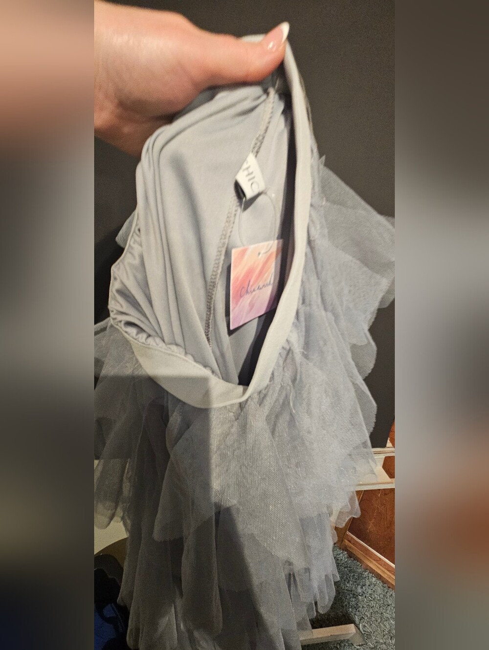 Chicwish Light Gray Layered Tulle Skirt - Picture 2 of 4